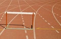 Hurdle race track Royalty Free Stock Photo