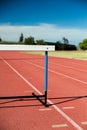 Hurdle on running track Royalty Free Stock Photo