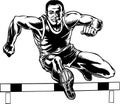 Hurdler Vector Illustration