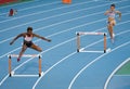 Hurdles women Royalty Free Stock Photo