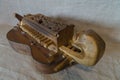 Hurdy-gurdy - musical friction medieval instrument