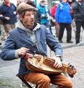 Hurdy Gurdy Player In Galway Ireland