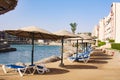 HURGADA, EGYPT-SEPTEMBER 15, 2021: Four-star all-inclusive hotel Royalty Free Stock Photo
