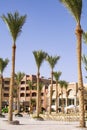 HURGADA, EGYPT-SEPTEMBER 15, 2021: Four-star all-inclusive hotel Royalty Free Stock Photo