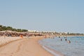 Hurghada, Egypt -20 August 2016: Beach with people in resort