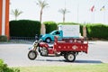 Hurghada, Egypt -20 August 2016: Dayun Dy 200ZH Cargo Tricycle