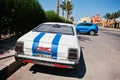 Hurghada, Egypt -20 August 2016: GMC retro coupe car with Egypt