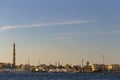 Hurghada, Egypt, a city at sunset. Royalty Free Stock Photo