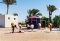 Hurghada, Egypt - October 9, 2016 . Tourists on the animation yo Royalty Free Stock Photo