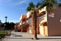 HURGHADA, EGYPT - OCTOBER 14, 2013:Tropical luxury resort hotel on Red Sea beach. Hurghada, Egypt. Royalty Free Stock Photo