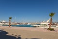 Hurghada, Egypt - September 27, 2016: New Marina boulevard in Hurghada Royalty Free Stock Photo