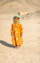 HURGHADA, EGYPT - September 27: Unidentified bedouin child in th