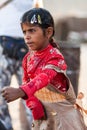 HURGHADA, EGYPT - September 27: Unidentified bedouin child in th