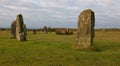 Hurlers standing stones at sunrise Royalty Free Stock Photo