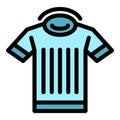 Hurling referee shirt icon color outline vector Royalty Free Stock Photo