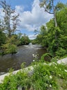 Huron River at Delhi Metropark, Ann Arbor, Michigan Royalty Free Stock Photo
