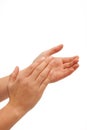 Hurra! Human hands clapping Royalty Free Stock Photo