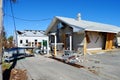 Hurricane damaged buildings