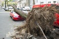 Hurricane damaged car