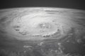 Hurricane on Earth viewed from space. Royalty Free Stock Photo