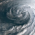 Hurricane on Earth viewed from space. Typhoon over planet Earth. Royalty Free Stock Photo