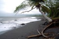 after a hurricane on El Tunku beach in El Salvador