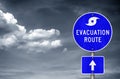 Hurricane Evacuation Route as road sign information