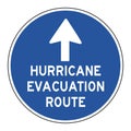 Hurricane evacuation route road sign Royalty Free Stock Photo