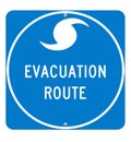 Hurricane Evacuation Route Sign Royalty Free Stock Photo