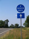 Hurricane Evacuation Route Sign Royalty Free Stock Photo