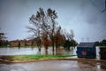 Hurricane flood and wind damage Royalty Free Stock Photo