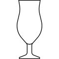 Hurricane glass icon, cocktail glass name related vector