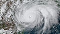 Hurricane Harvey hours before making landfall