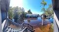 Hurricane Ian flooded houses in Orlando Florida UCF residential area.