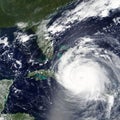 Hurricane Irma is heading towards Florida, USA in 2017 - Elements of this image furnished by NASA Royalty Free Stock Photo