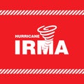 Hurricane Irma Red Safety Poster