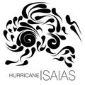 HURRICANE ISAIAS which translates as God is my salvation Royalty Free Stock Photo