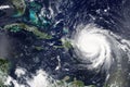 Hurricane Maria makes landfall in Puerto Rica in September 2017 - Elements of this image furnished by NASA