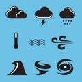 Hurricane and natural disaster icon