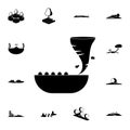 hurricane near houses icon. Detailed set of Park and landscape icons. Premium quality graphic design sign. One of the collection i