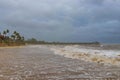 Hurricane Playa del Carmen beach Mexico extremely high tsunami waves