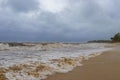 Hurricane Playa del Carmen beach Mexico extremely high tsunami waves