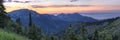 Hurricane Ridge Sunset Panorama Royalty Free Stock Photo