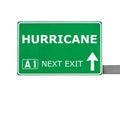 HURRICANE road sign isolated on white Royalty Free Stock Photo