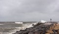 Hurricane Sandy Approaches New Jersey Shore Royalty Free Stock Photo