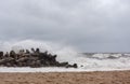 Hurricane Sandy Approaches New Jersey Shore Royalty Free Stock Photo