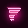 hurricane sign icon. Elements of Weather in neon style icons. Simple icon for websites, web design, mobile app, info graphics Royalty Free Stock Photo