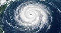 Hurricane from Space: A Satellite View of a Powerful Cyclone Royalty Free Stock Photo