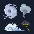 Hurricane storm surge tornado thunderstorm background