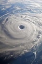 Hurricane, tornado from space. Elements of this image furnished by NASA. High quality photo Royalty Free Stock Photo